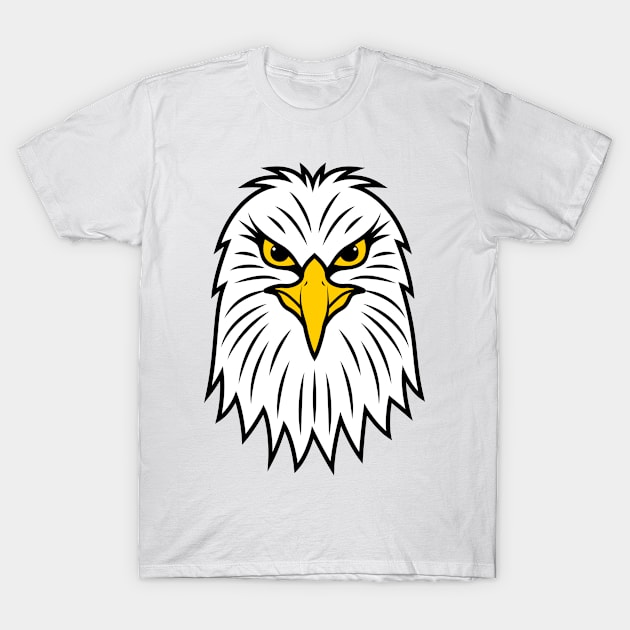 American Bald Eagle Portrait - Patriotic Design T-Shirt by Teeziner